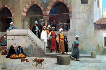  rome - En quittant la mosquée Arabe Jean Léon Gérôme